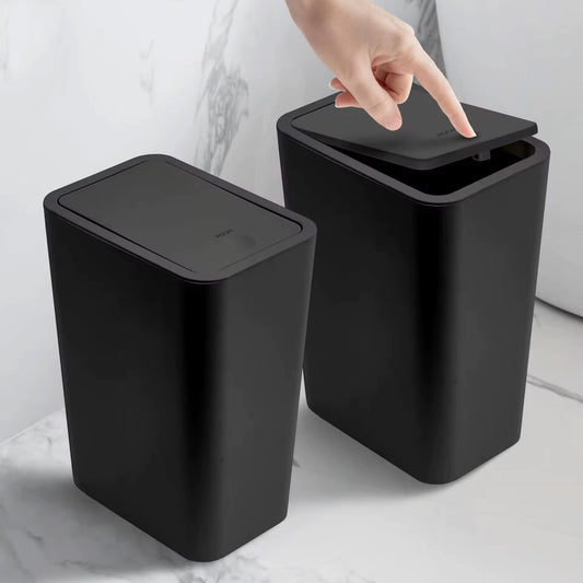 2. Compact plastic wastebasket for bathroom bedroom and living room – Faizoq