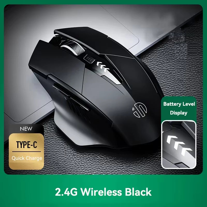 Bluetooth Compatible Mouse Rechargeable 2.4G Wireless Mouse Office Mute Support PC Laptop Tablet Smartphone Universal