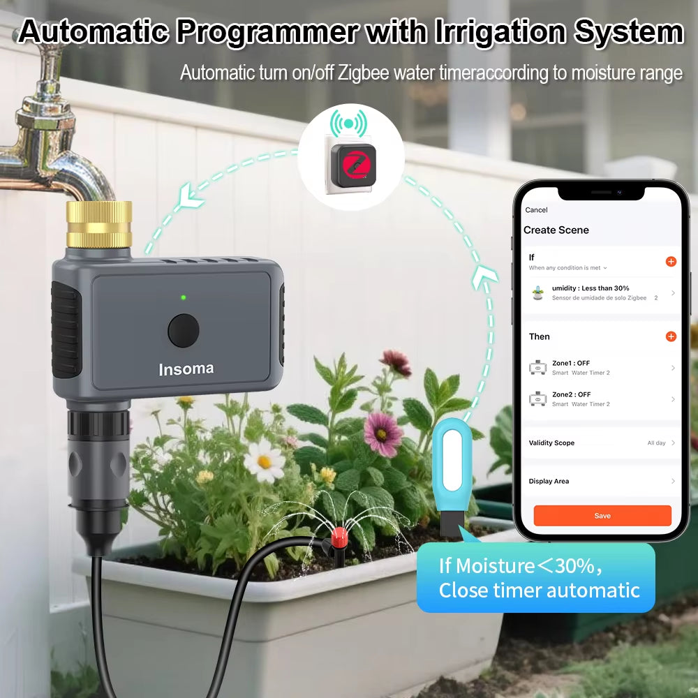 Tuya Zigbee Smart Soil Sensor – Temperature, Humidity & Moisture Monitor for Plants