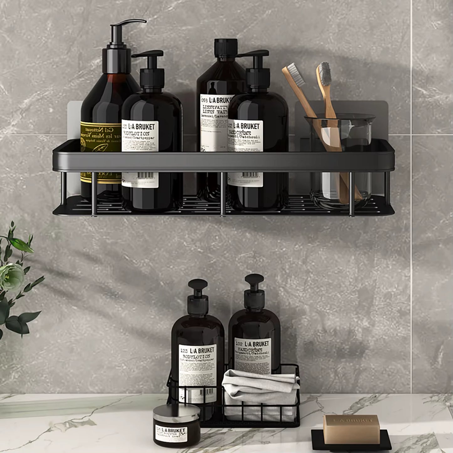 Bathroom Shelf Bathroom Towel Rack Shelves Wall Shower Shampoo Rack No Drill Shelf Bathroom Tripod Storage Rack