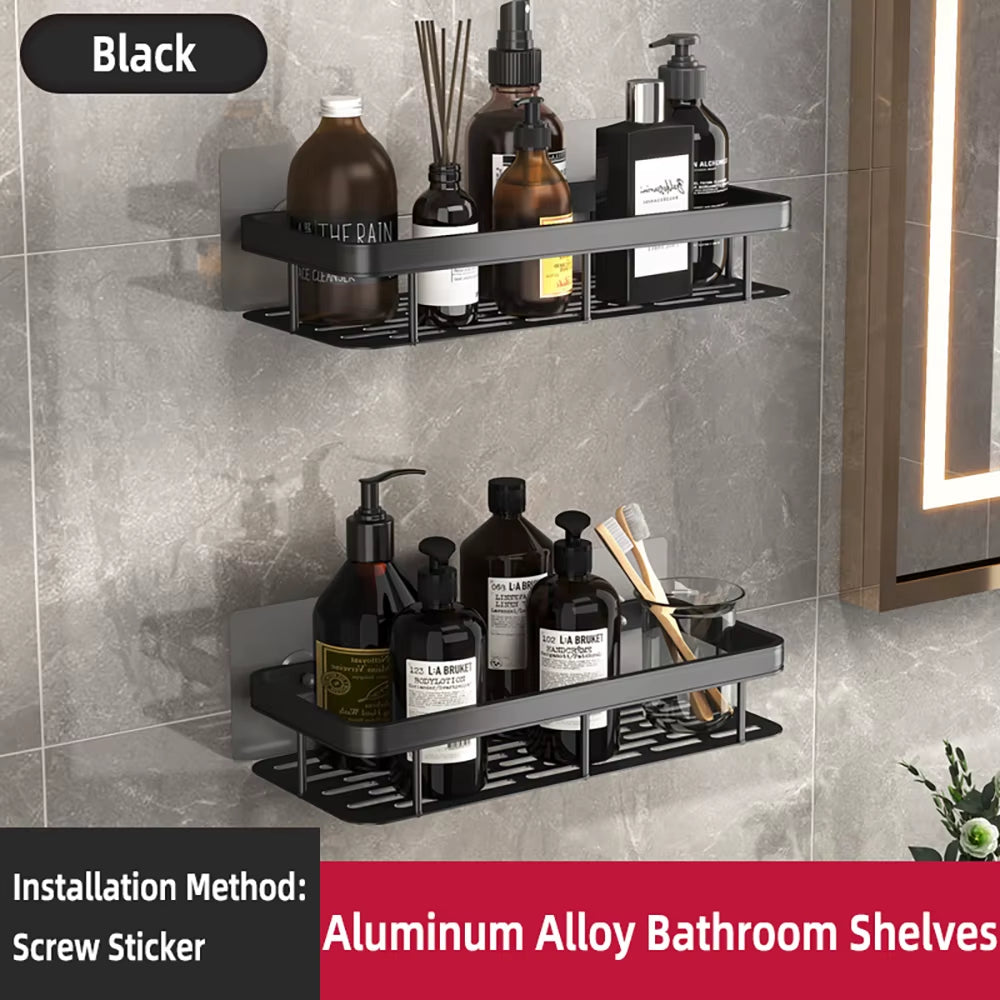 Bathroom Shelf Bathroom Towel Rack Shelves Wall Shower Shampoo Rack No Drill Shelf Bathroom Tripod Storage Rack