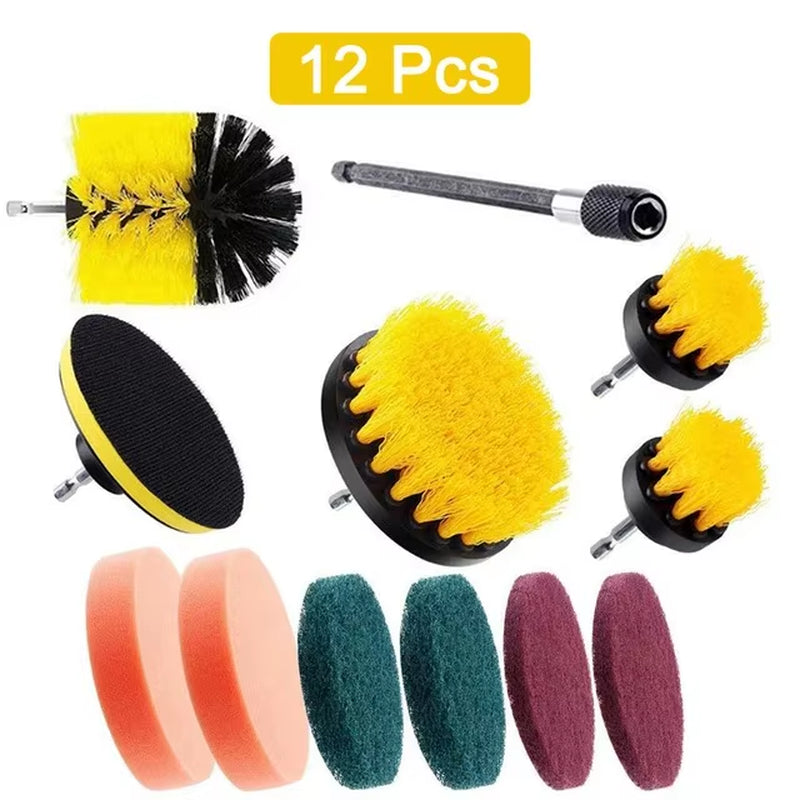Electric Drill Brush Accessories a Set of Electric Car Wash Brush Car Polisher Kitchen Cleaning Kit Toilet Cleaning Tools