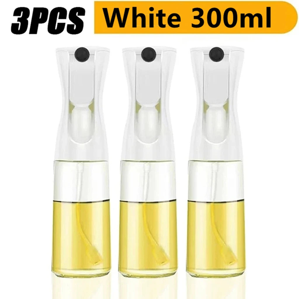 3PCS 200/300Ml Oil Sprayer Bottle 1PC Kitchen Cooking Oil Dispenser Fitness Fat Loss Camping BBQ Vinegar Sauce Sprayer Bottle