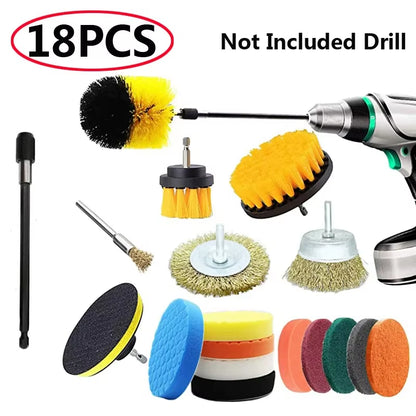 Electric Drill Brush Accessories a Set of Electric Car Wash Brush Car Polisher Kitchen Cleaning Kit Toilet Cleaning Tools