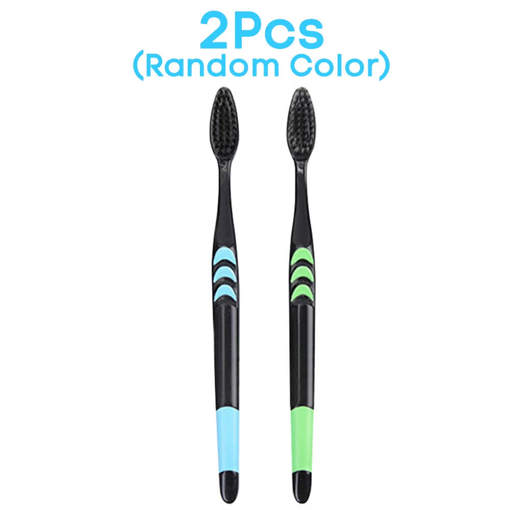 1. 10pcs deep cleaning soft bristle bamboo charcoal toothbrushes – Faizoq