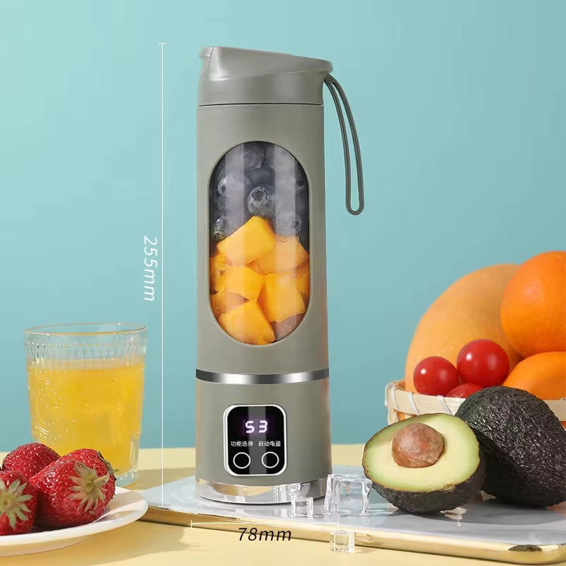1. 12-blades portable fruit juicer with USB rechargeable blender – Faizoq