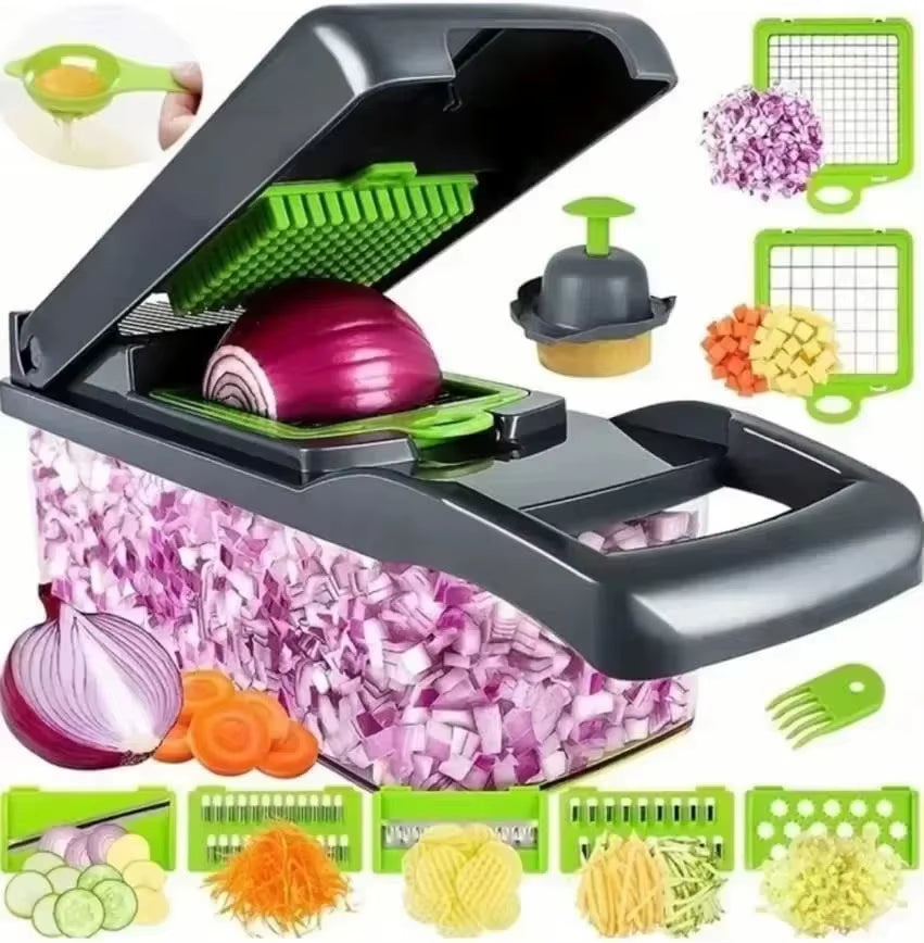 1. 14-16 piece multifunctional vegetable slicer and grinder set kitchen gadget – Faizoq
