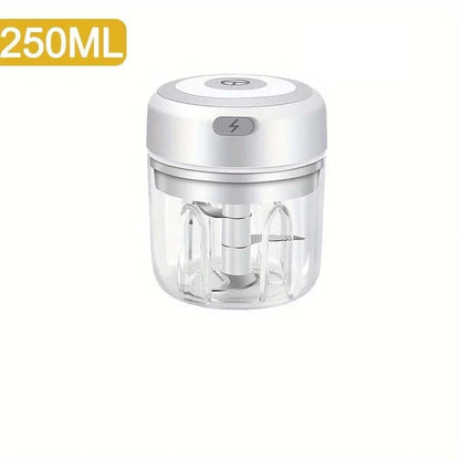 Electric Meat Mincer and Garlic Chopper - 100ML/250ML Vegetable and Onion Cutter Kitchen Accessory