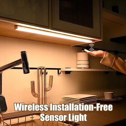 Cabinet Lights Motion Sensor LED Wireless USB under Ultra Thin Night Light for Kitchen Cabinet Bedroom Wardrobe Indoor Lighting
