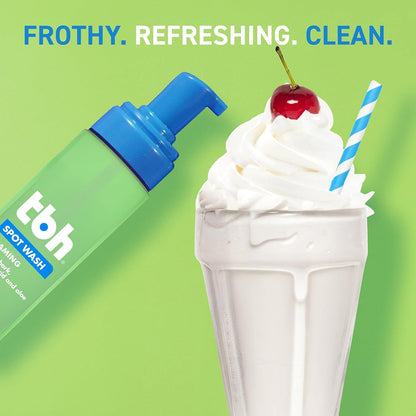 TBH Kids Spot Foam Face Wash – Gentle Daily Cleanser for Preteens & Teens – Salicylic Acid & Willow Bark for Oily & Sensitive Skin – Sulfate & Paraben-Free – 5.5 Oz