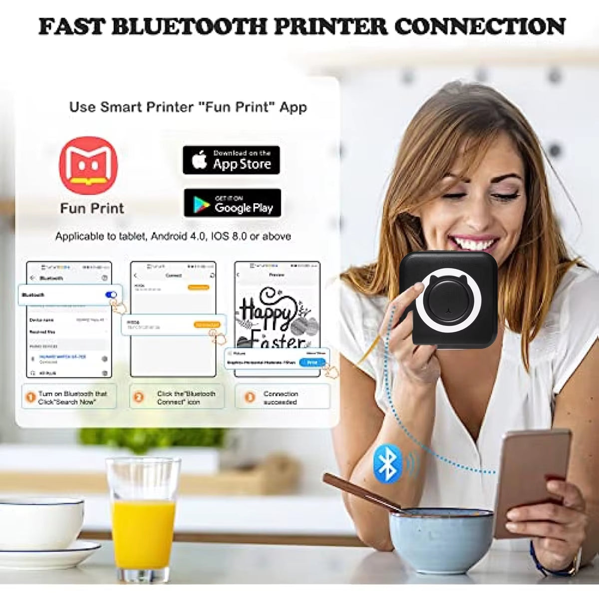 3. Compact Bluetooth thermal printing device for smartphones – Faizoq