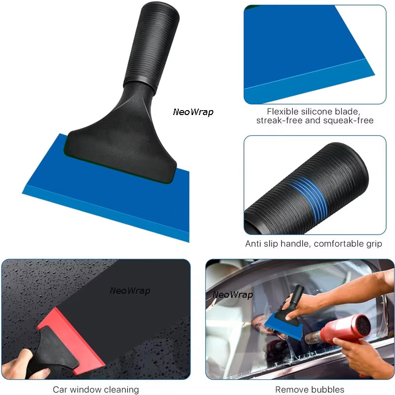 Auto Glass Cleaning Silicone Squeegee Rubber Window Tint Squeegee Mini Wiper for Car Windshield Mirror Shower Windshield Scraper