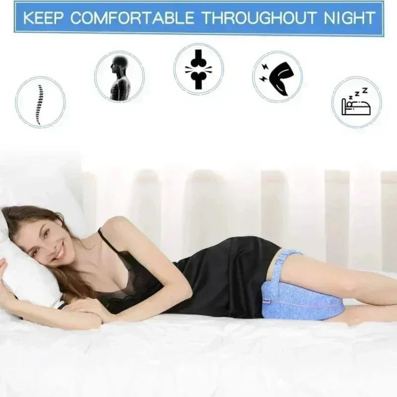 Memory Cotton Leg Pillow Hollow Heart Pregnancy Side Sleeper Sciatica Orthopedic Sciatica Back Hip Relief Pillow for Bed, Sofa