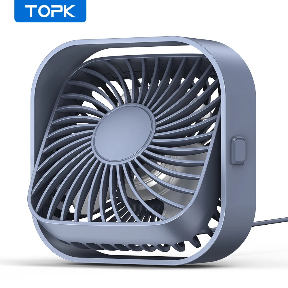 2. Quiet desk and standing fan with 360° rotatable head – Faizoq 

