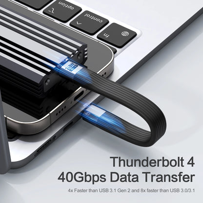 USB 4 Cable Portable Keychain 240W USB C Charging Cable 40Gbps Data Transfer Thunderbolt 4/3 8K@60Hz Video Display for Iphone17