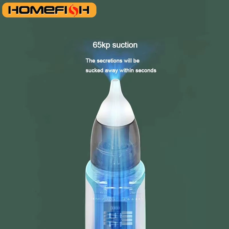 1Pcs Electric Nasal Absorber Silent Baby Obstruction Rhinitis Cleaner Nasal Aspirator 6-Speed Suction for 0-6Years‘Baby