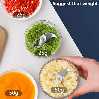 Electric Meat Mincer and Garlic Chopper - 100ML/250ML Vegetable and Onion Cutter Kitchen Accessory