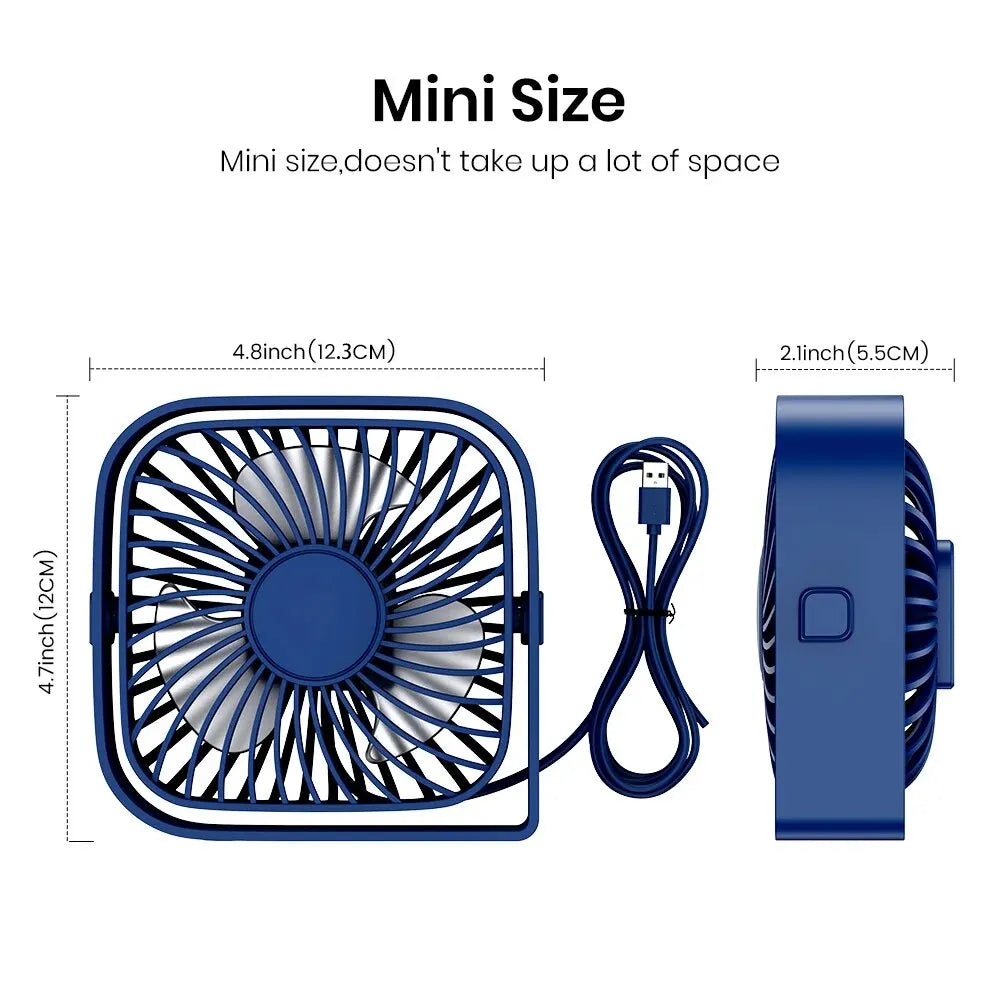 3. Compact USB powered mini fan for desk and bedroom use – Faizoq