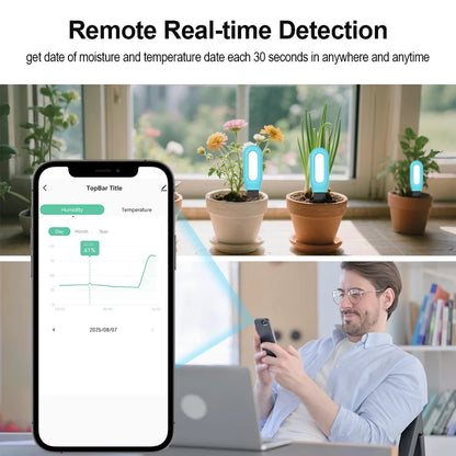 3. Wireless garden soil moisture and temperature monitor – Faizoq