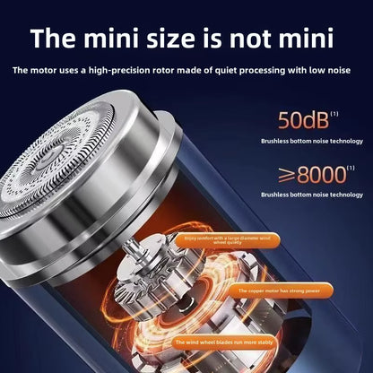 Men'S Electric Shaver, Portable Rechargeable Shaver, Dry and Wet Dual-Use Shaver, Facial Shaving Knife, Car Travel Office Shaver