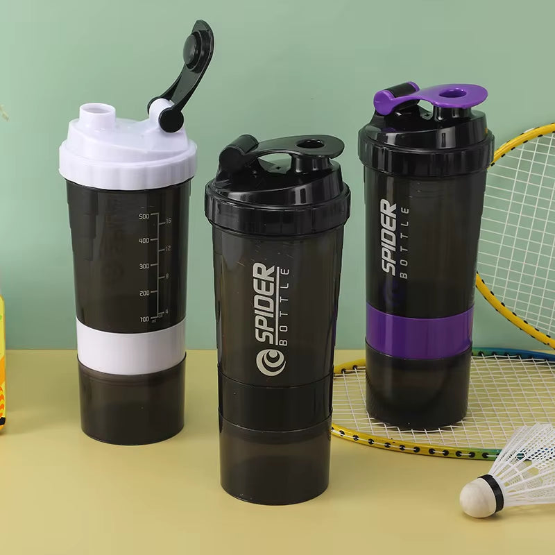 Creative Sports Shaker Cup Fitness Mixing Cup Fashion Trend Large Capacity Water Cup with Mixing Ball Convenient and Practical