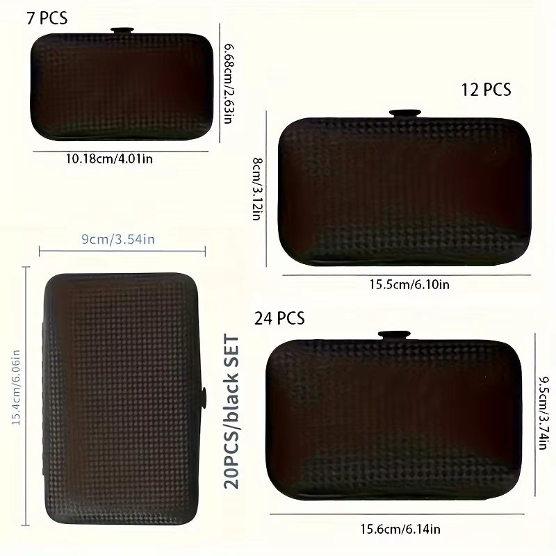 7-24Pcs Professional Nail Clippers Kit - Ultra Sharp Fingernail and Toenail Cutters for Men and Women - Sturdy Pedicure Care