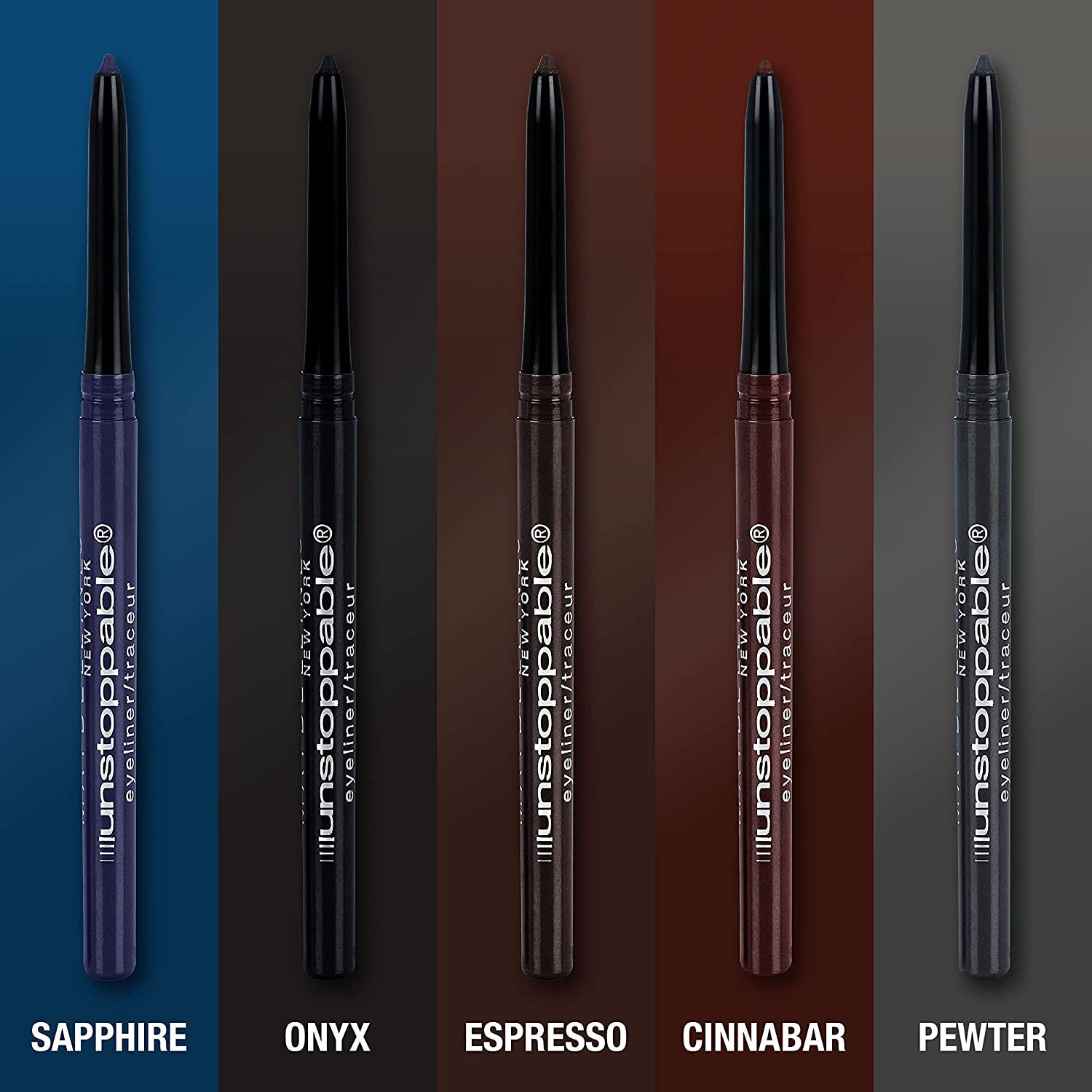 Maybelline Unstoppable Waterproof Mechanical Brown Eyeliner Pencil, Easy to Apply, Smooth Glide, up to 24 Hour Wear, Cinnabar