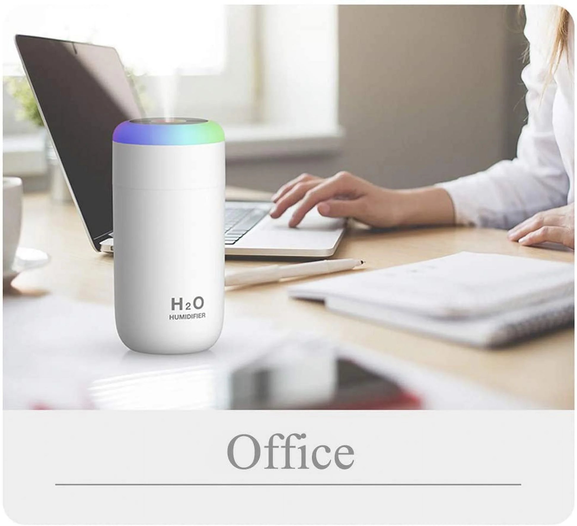 Small Humidifier, 350Ml Small Humidifiers for Bedroom, Portable Humidifier, LED Humidifiers with Night Light, USB Humidifier, Humi