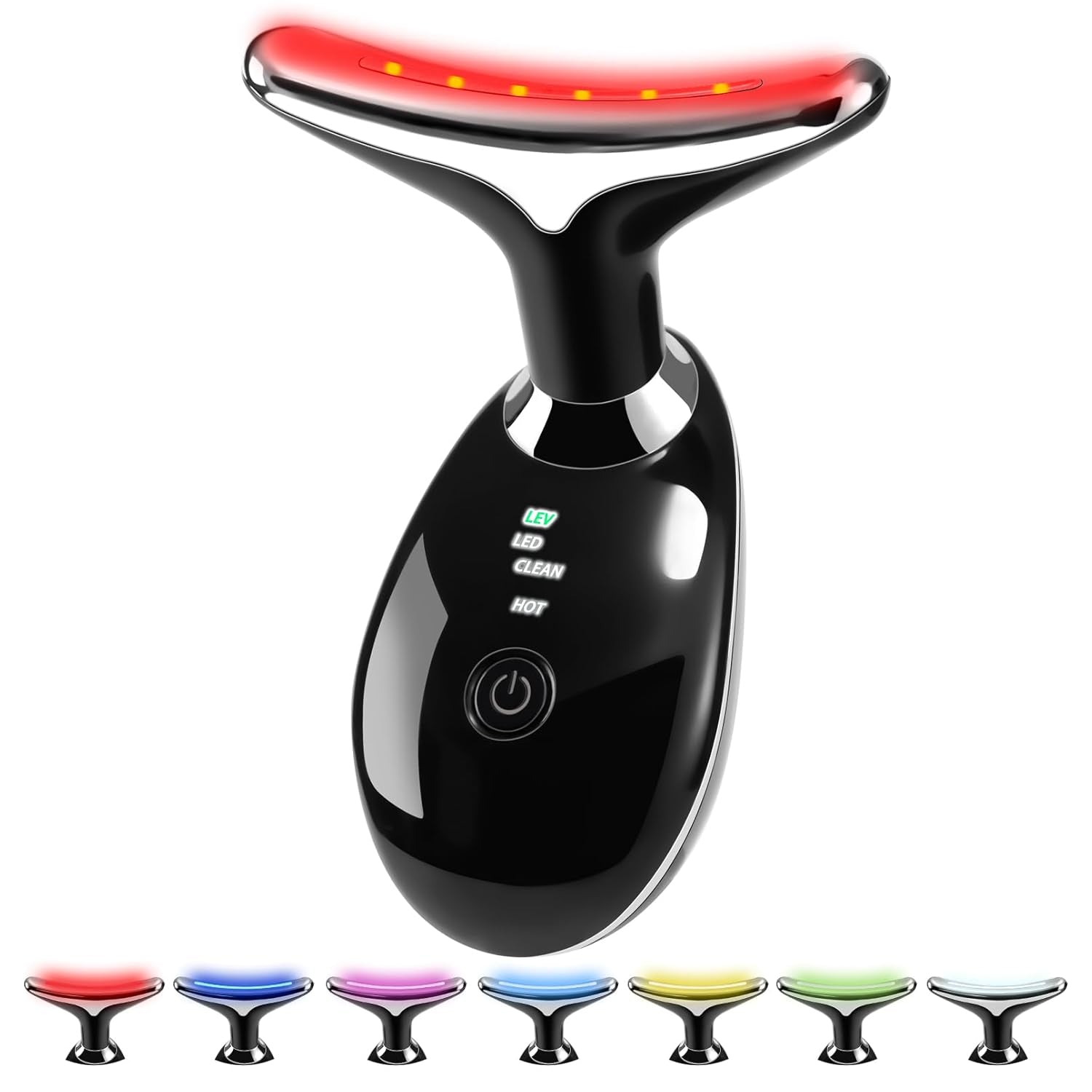 7-in-1 red light therapy face and neck massager portable design faizoq