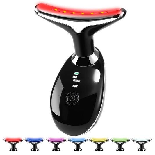 7-in-1 red light therapy face and neck massager portable design faizoq