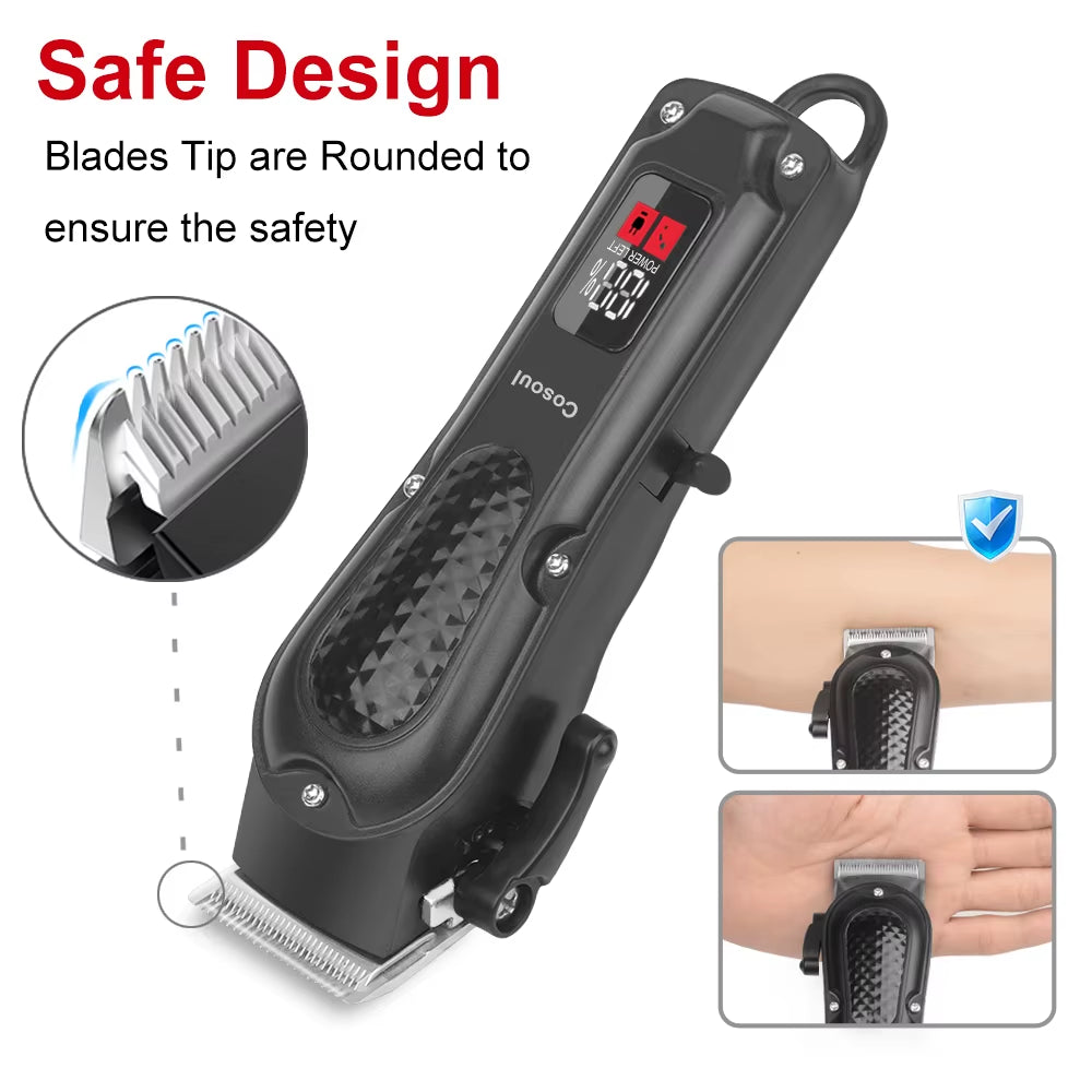 Hair Clipper Compact Size Hair Trimmer Electric Beard Trimmer LED Display Hair Length Adjustable Big Capacity Battery