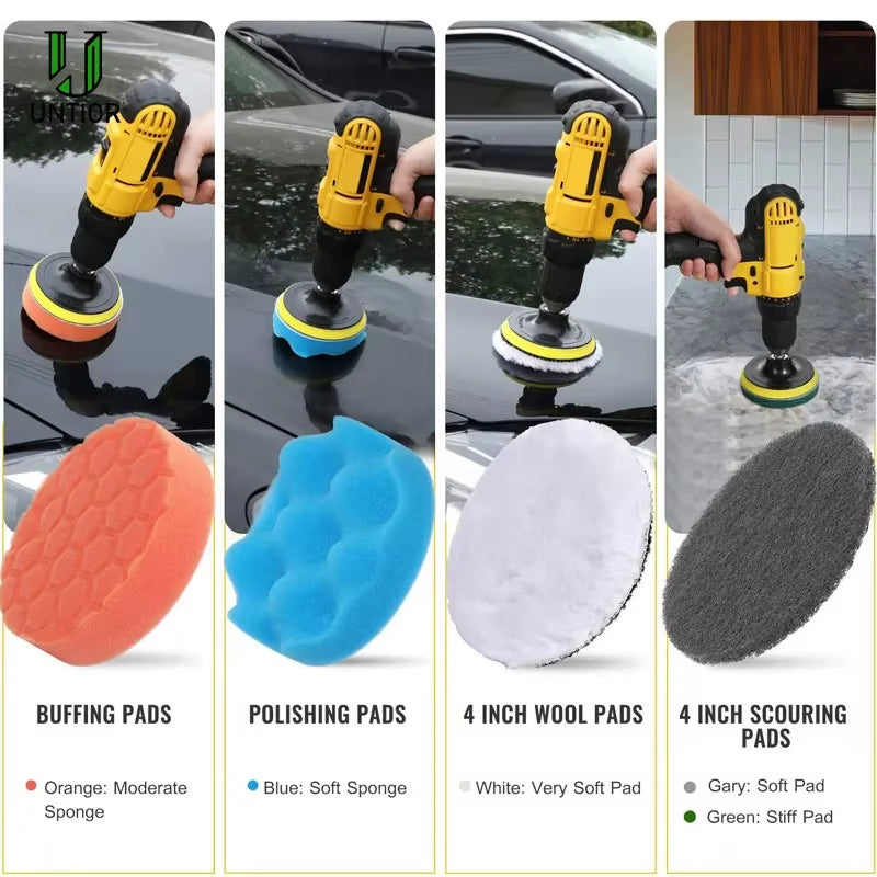 Electric Drill Brush Accessories a Set of Electric Car Wash Brush Car Polisher Kitchen Cleaning Kit Toilet Cleaning Tools