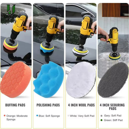 Electric Drill Brush Accessories a Set of Electric Car Wash Brush Car Polisher Kitchen Cleaning Kit Toilet Cleaning Tools