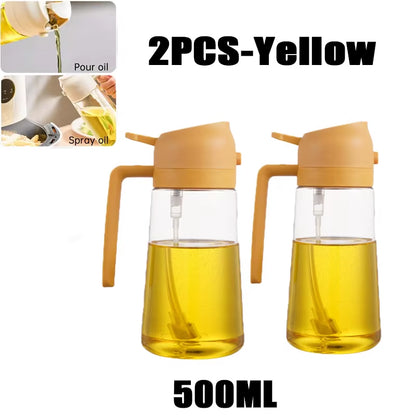 200/300/500Ml Oil Spray Bottle BBQ Cooking Olive Oil Sprayer Plastic Baking Oil Spray Empty Bottle Vinegar Bottle or Oil Brush