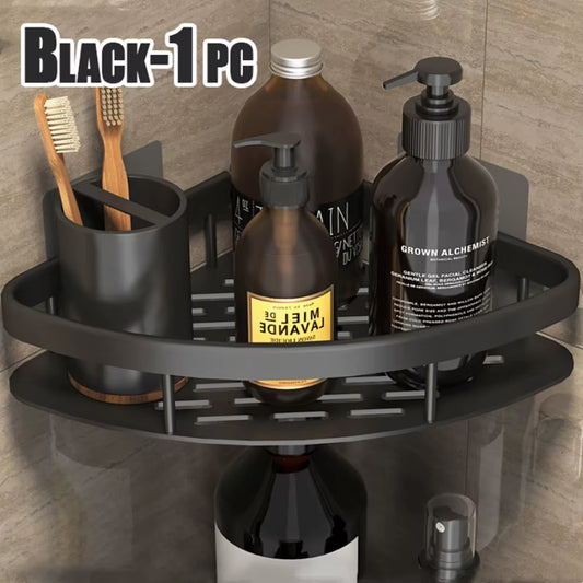 1. Bathroom shelf and towel rack wall mounted shower storage – Faizoq