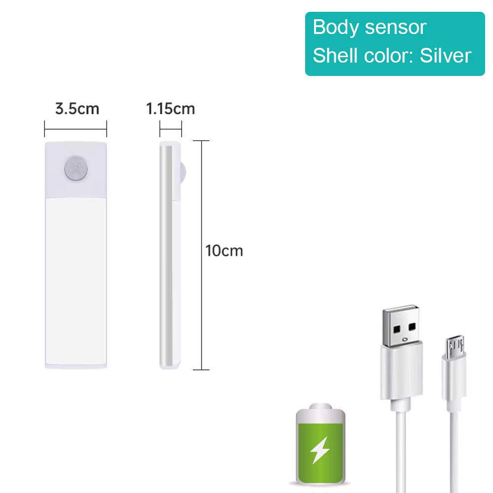 1. Bedroom night light with motion sensor wireless USB LED light – Faizoq