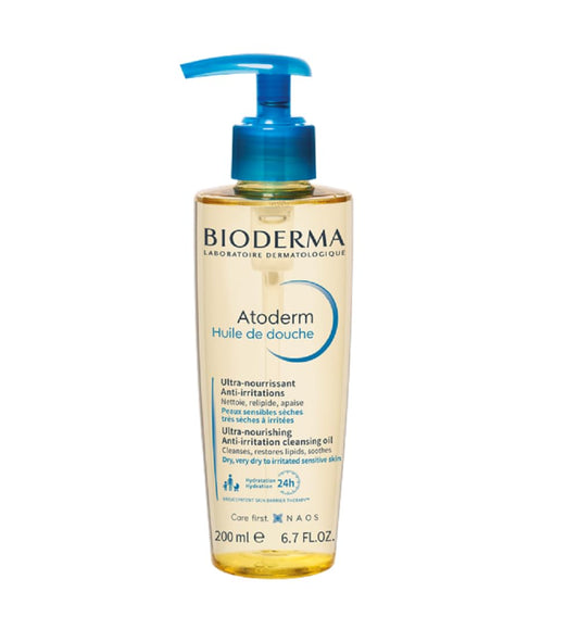 1. Bioderma Atoderm shower oil for dry sensitive skin cleansing faizoq