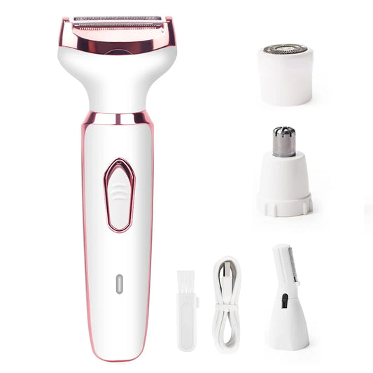 1. Electric 4-in-1 hair removal shaver and cordless trimmer for women – Faizoq