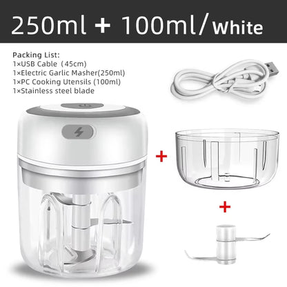1. Electric garlic mincer and USB mini vegetable chopper food processor – Faizoq
