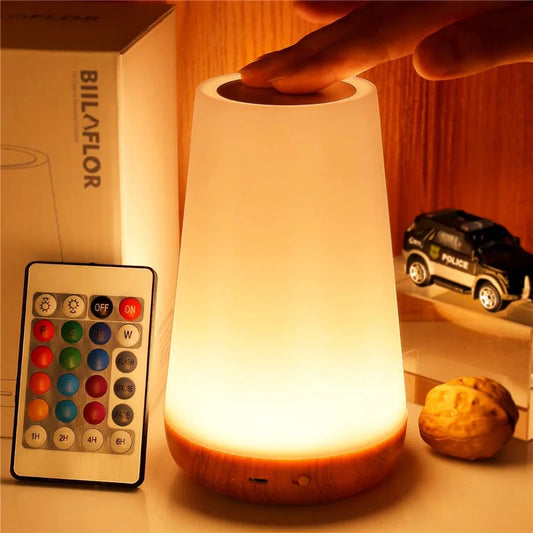 1. LED 13-color changing RGB night light with remote and touch control – Faizoq