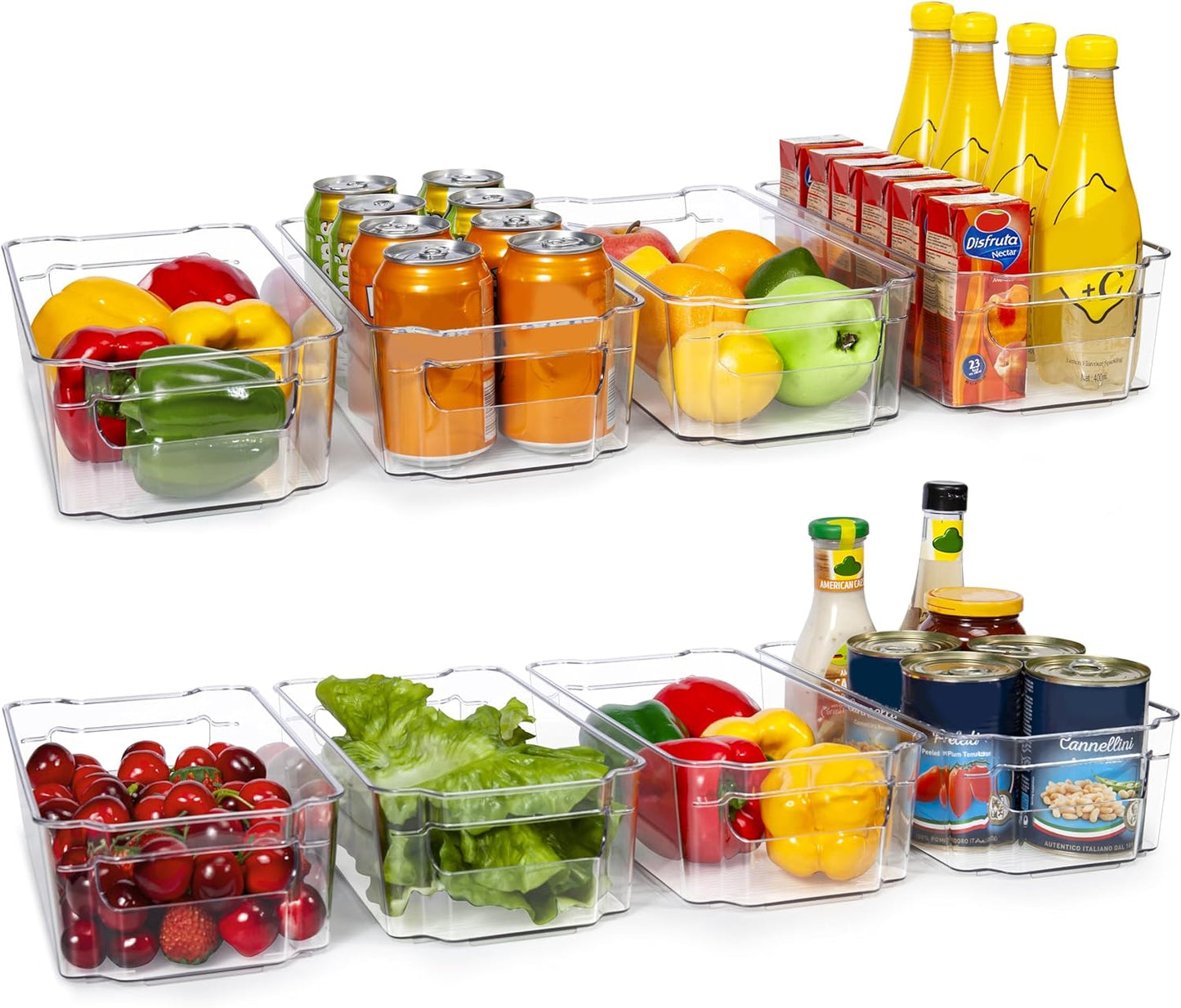 1. 8-piece clear refrigerator and pantry organizer bins set – Faizoq
