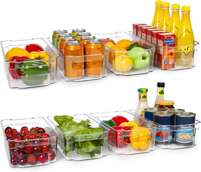 1. 8-piece clear refrigerator and pantry organizer bins set – Faizoq
