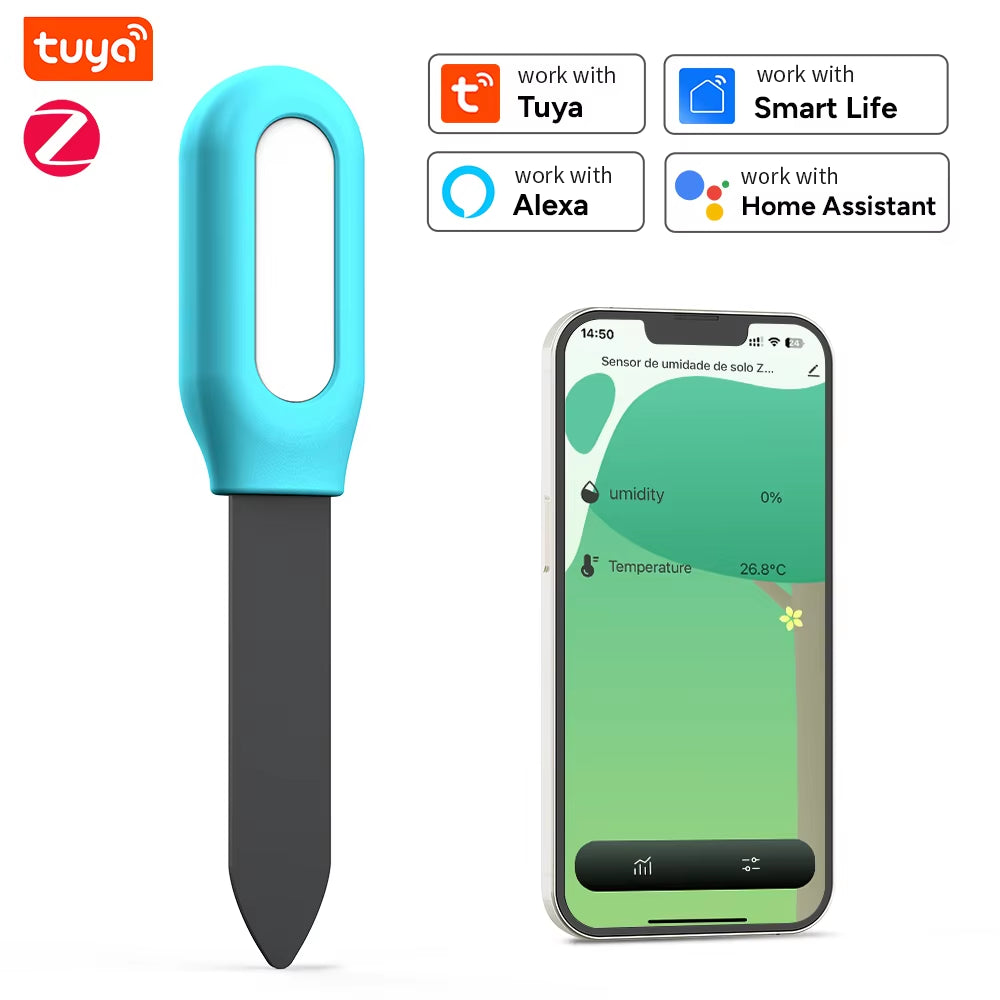 1. Tuya Zigbee soil sensor humidity and temperature detector for plants – Faizoq