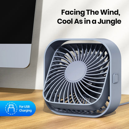 Mini Portable Fan USB Desk Fan Table Strong Airflow &Quiet Operation 3 Speed Wind 360°Rotatable Standing Fans for Room Home