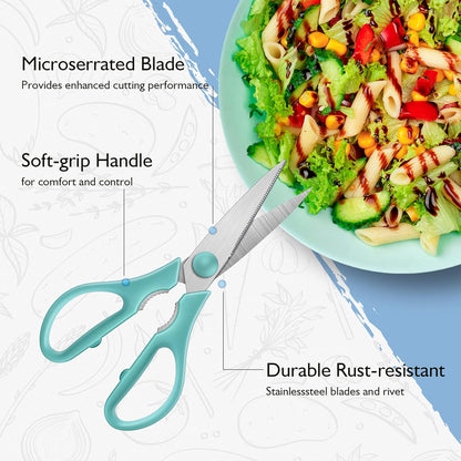 Ergonomic stainless steel kitchen shears for chicken and turkey prep – Faizoq
