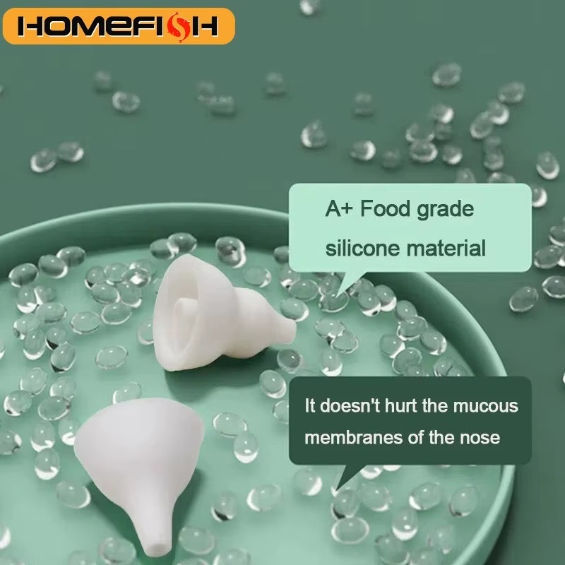 1Pcs Electric Nasal Absorber Silent Baby Obstruction Rhinitis Cleaner Nasal Aspirator 6-Speed Suction for 0-6Years‘Baby