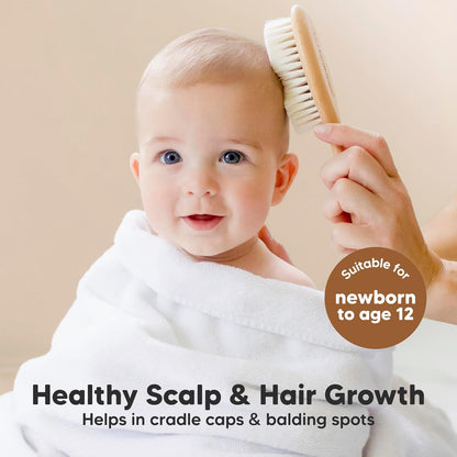 3. Gentle scalp care baby hair brush and comb faizoq