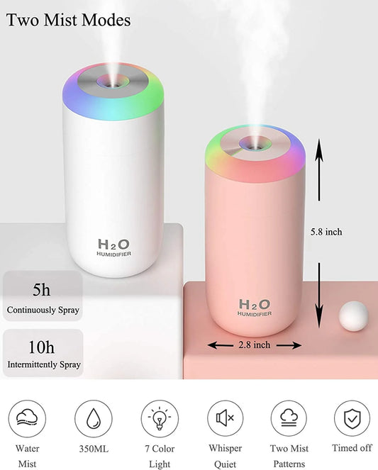 2. USB-powered compact bedroom humidifier for dry air relief faizoq