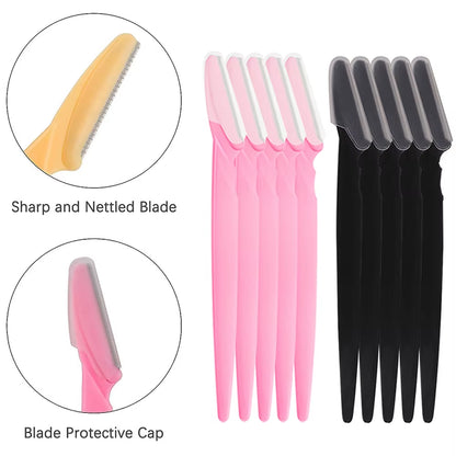 Razor Set Eyebrow Multipurpose Face Razors for Women and Men Dermaplaning Tool Easy to Use Cutter Shaver Blades Makeup Tools