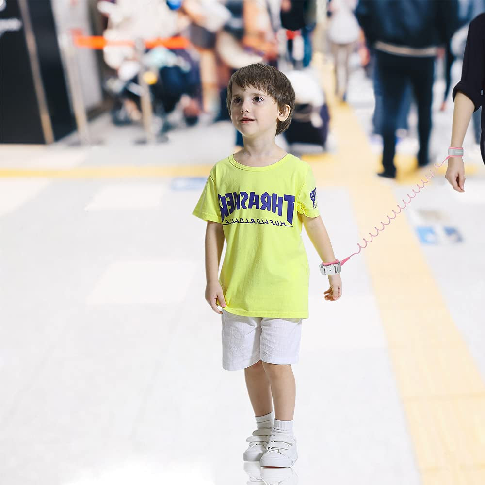 Toddler Leash, Kid Leash anti Lost Wrist Link with Key Lock Upgraded Baby Leash with Safety Wristband Rope for Babies Toddlers Child Kids (4.9Ft/1.5M, Pink)